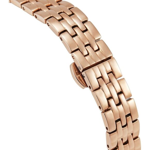 VICTORIA HYDE Womens Elegant Watch Mother Pearl Dial Gold Crystal Leather Band - Picture 3 of 6